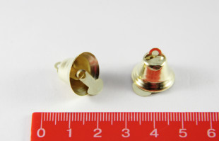 Металлические колокольчики 16 мм под золото