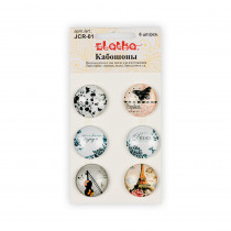 " Zlatka" Кабошоны JCR- 01 22 мм 6 шт №09 Мелодия души