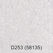 Бисер Чехия " GAMMA" круглый 4 10/ 0 2. 3 мм 5 г 1- й сорт D253 прозрачный/ перламутр ( 58135 ) 