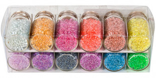 " Zlatka" набор бисера для рукоделия SGB №6 ассорти прозр. с цвет. отверстием