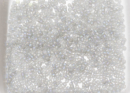 Бисер Япония круглый 11/0 10г 0176AF чёрный алмаз матовый, радужный прозрачный
